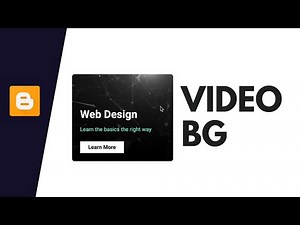 How To Add Video Background To Elements In A Blogger Website