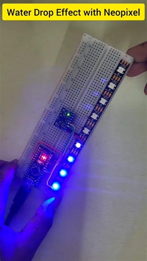 Water drop effect using NeoPixel 🔥 #circuitstories #arduinoproject #neopixels #mpu6050