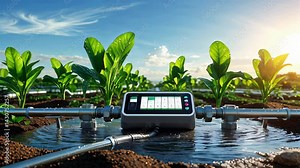 Smart irrigation system enhances crop growth in sustainable farming