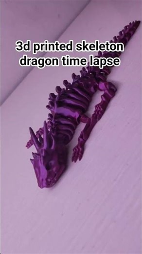 3d printed skeleton dragon time lapse what should I print next? #3dprinting