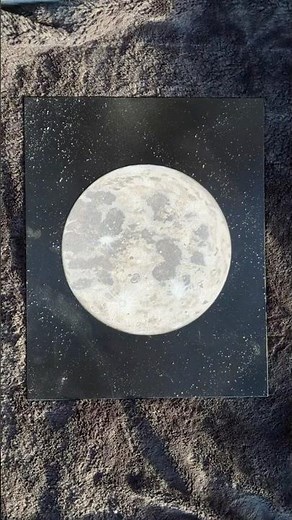 How to Spray Paint the Moon Quick and Easy #spraypaintart #planetart #moonpainting