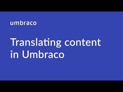 How to translate content in Umbraco CMS