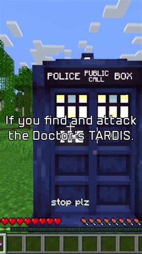 DON'T Attack the TARDIS ! #doctor #minecraft #doctorwho THE Doctor Who Client Mod