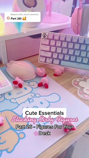 Reply to @milk_.bear Stacking #Kirby Figures! ⭐️💖✨ #amazonfinds #pinkaesthetic #learnontiktok #tiktokpartner