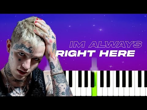 Lil Peep - Right Here ft Horsehead (Piano tutorial)