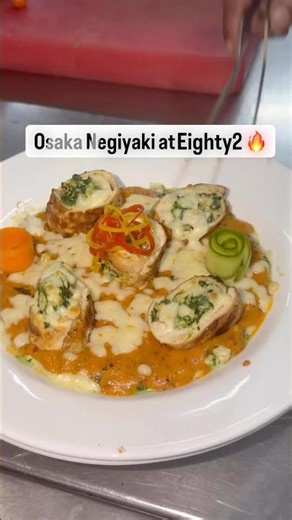 Osaka Negiyaki Cooking | Authentic Japanese Appetizer at Eighty2 Hinjewadi Pune #shorts