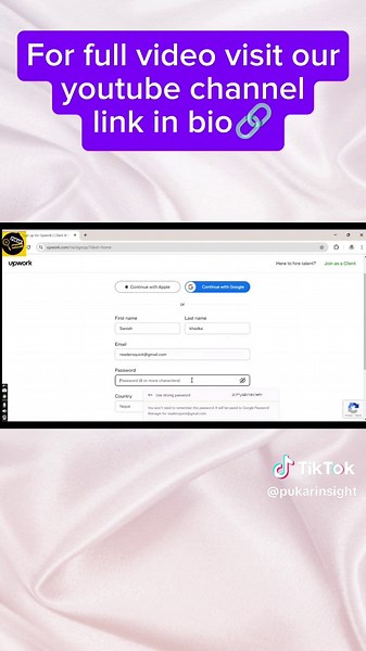How to create upwork account? #freelancing #freelancer #upwork #foryoupage #pukarinsight #createupworkaccount #earnonline #earnmoneyonline #fiverr #upworktips #workfromhome #onlinejob #graphicdesign