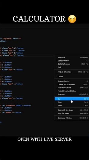calculator using html css js