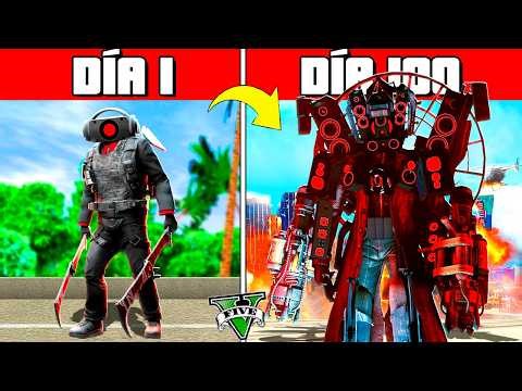 SOBREVIVÍ 100 DÍAS como SPEAKERMAN en GTA 5!! (Skibidi Toilet mod)