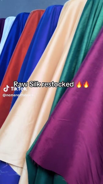 Restocked Raw Silk Fabrics at Nemerex