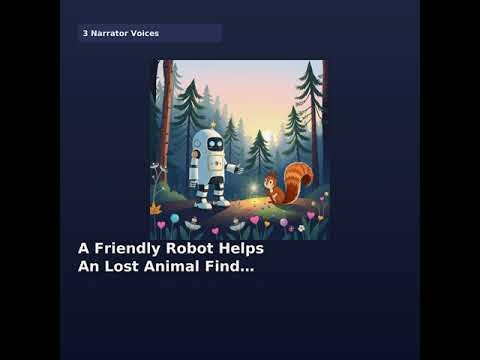 A friendly robot helps an lost animal find its home