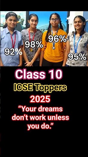 Class 10 ICSE Toppers 2025 🔥🔥 💯 #icse #topper #shortsvideo #ytshorts