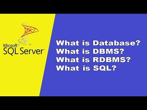 SQl Tutorial 1 | What is Database, DBMS, RDBMS, SQL