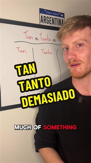 Understanding Tan, Tanto, and Demasiado in Spanish