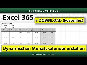 Create a dynamic monthly calendar easily + DOWNLOAD | Excel 365 Tutorial