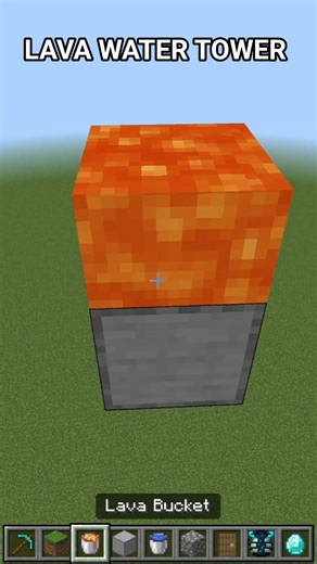 Making Lava water tower in Minecraft