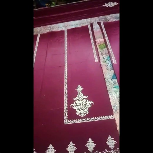 maroon suit with chiffon dupatta screen print by skin colour🥻🥻#dress #printing #lyrics