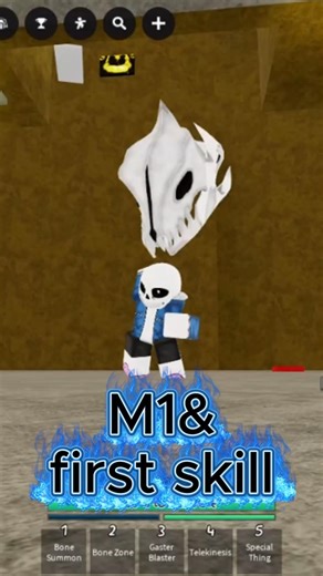 [JJS SkillBuilder]SANS m1&first skill#jjs#skillbuilder#sans#lastbreath#undertale