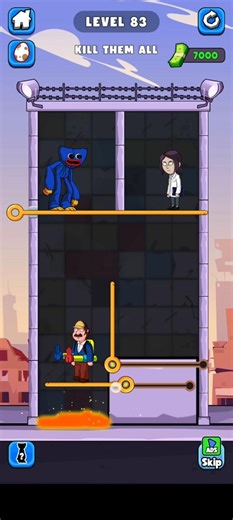 huggy pin - poppy play level 83 🥶 !!Dangerous kill them all #ytshort #shortfeed #huggy #wuggy #pin