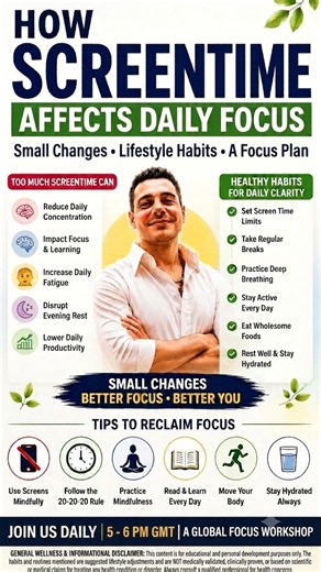 Simple Screen Time Habits for Daily Focus | How Screen Time Impacts Daily Focus #shorts #viral #yt