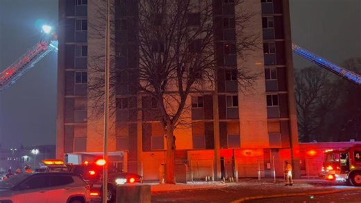 Canton Fire Department responds to overnight fire at vacant high-rise apartment building