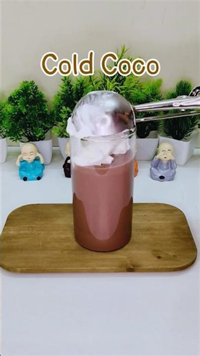 Cold Coco Recipe with Vanilla Ice Cream | Homemade Chocolate Drink Better Than Any Cafe #shorts