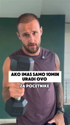 Jaka Juvan | Online Coach & Mentor on Instagram: "Ako danas imaš samo 10 minuta, ovaj trening za celo telo će te oduševiti 💪 Uzmi stolicu i bučice i odradi ovo: ✅ x12 Visokih skipova uz pomoć stolice ✅ x12 Čučnjeva uz pomoć stolice ✅ x12 Toe touch na jednoj nozi ✅ x12 Triceps pregiba ⏱ Odmori 60 sekundi i ponovi 4 kruga. 💬 Ako u komentaru napišeš reč „TRENING“, poslaću ti još jedan 10-minutni trening potpuno besplatno. ✅"