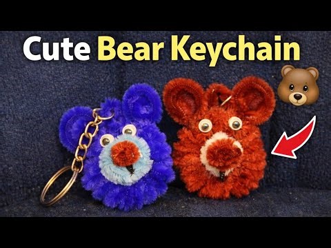 DIY Fuzzy Wire Flower Keychain Easy 🌸
