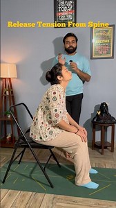 Back pain relief spasm exercise on chair… #backpainrelief #backpainexercises #youtubeshorts