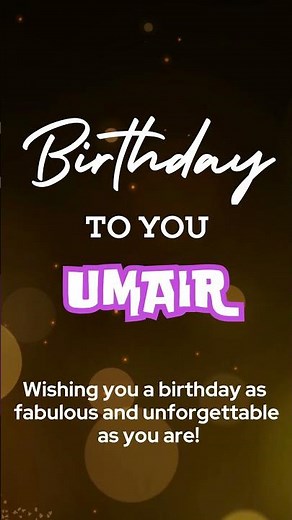 Umair Happy Birthday 🎉 | Birthday Mubarak Umair Ko | Umair Birthday Song 🎶 #Shorts