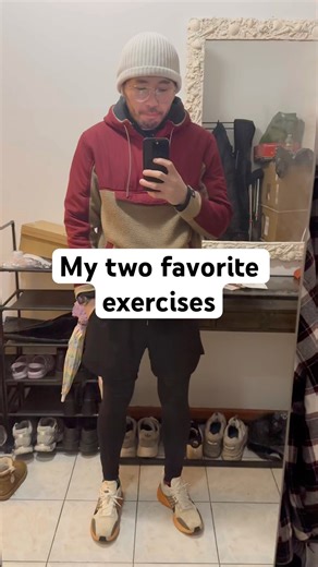 My two favorite exercises: push-ups and pull-ups. Squats… but I still do them.