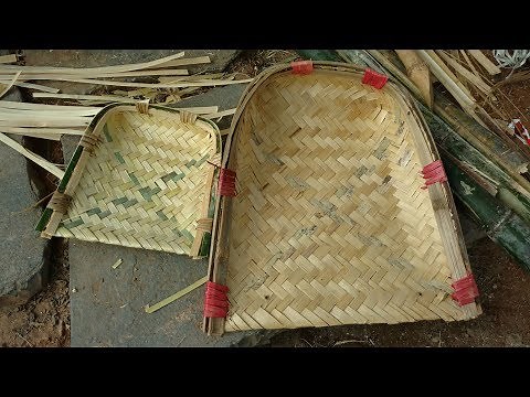 Making Winnowing Fan with Bamboo Shoots - Chata