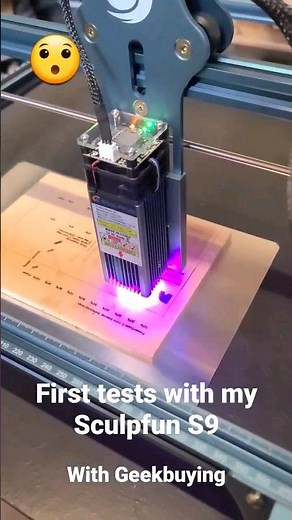First laser test with my Sculpfun S9. Feat Geekbuying!