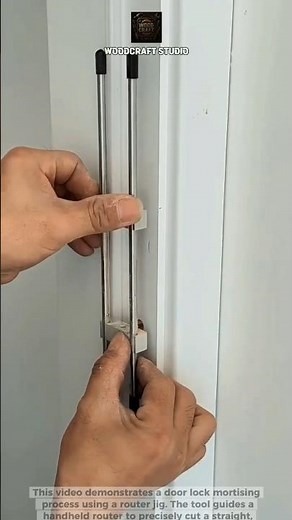 Perfect Door Lock Mortising with Router Jig #Woodworking #DIY #Carpentry