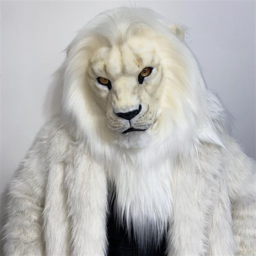 Premade Movable Jaw Lion Furry Head Realistic Fursuit Head Handmade Headpiece Cosplay Beast Mask Custom Fursona Costume for Conventions - Etsy