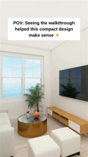 Small apartment, stunning design walkthrough using foyr #apartmenttour #interiordesign #homedecor