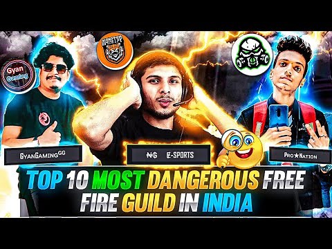 Top 10 Most Dangerous Free Fire Guild in India 🇮🇳 | Free Fire Best Guild in India