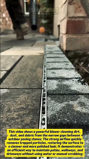 Powerful Blower Cleans Paver Gaps Fast! #Cleaning #Tools #Satisfying