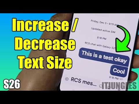Make Text Bigger or Smaller on Galaxy S26! (Messages Font Size Fix)