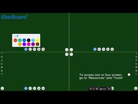 StarBoard SBS Note: Split Screens, Customize Graphic Charts and Tools