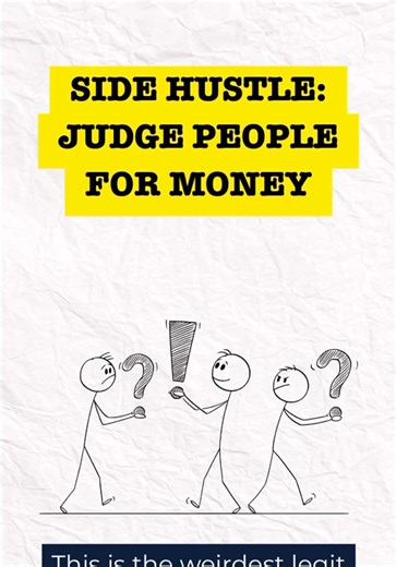 SIDE HUSTLE: JUDGE PEOPLE FOR MONEY #money #price #stock #stockmarket #investmentproperty