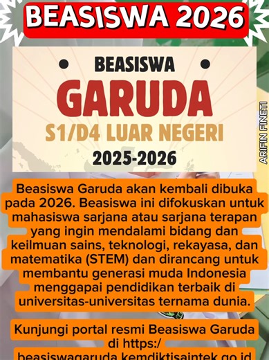 Panduan Mendaftar Beasiswa Garuda Kemdiktisaintek 2026