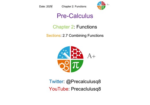 Chapter 2.7 Combining functions