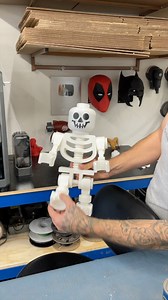 6.2K views · 29 reactions | I had to make something Halloween related! I found this file on makerworld and it was perfect! We used the @creality3d K2 to print the model and @titebondproducts Ca glue to glue it all together. He’s a cute little skellyton! #3dprinting #halloween #skeleton | Two Moose Design | Facebook