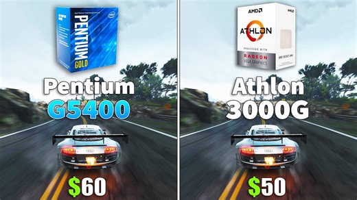 Athlon 3000G vs Pentium G5400 CPU and iGPU test