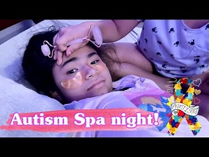 Autistic girl Spa 🧖‍♀️ night! | Autism non verbal In Diaper | Autism life with Ashy