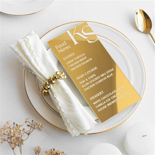 Acrylic Wedding Menus - Wedding Menu Cards - Wedding Table Decor - Custom Acrylic Menu Cards - Wedding Stationary - Etsy