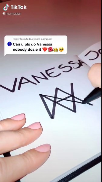Creative Handwriting of Name Vanessa | Letter Logo Design Request