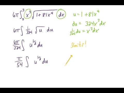 Find the surface area of the volume generated by rotating y=3x^3 about the x-axis from x=0 to x=3