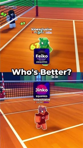 Feiko VS JINKO.. END THIS DEBATE! #volleyballlegends #roblox #shorts